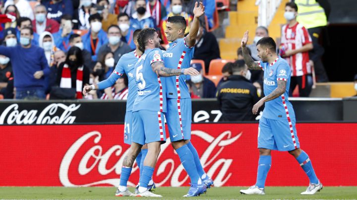 El uruguayo marcó ante el Valencia y ya suma siete goles en Liga y ya está en segunda posición del pichichi, con Raúl de Tomás y Vinicius.