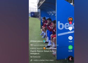 El Barça en aprietos en TikTok con el primer entrenamiento de Xavi