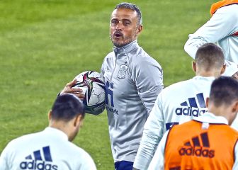 Las imágenes del entrenamiento de España y Suecia en La Cartuja