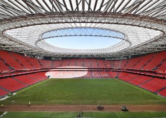 Se reimplanta el césped de San Mamés