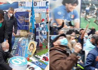 El gran homenaje a Maradona de los hinchas de Nápoles y Boca