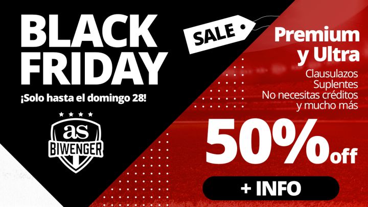 ¡¡50% de descuento en ligas Premium Biwenger en este Black Friday!!
