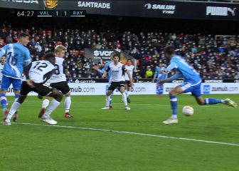 El gol imposible del Rayo: 'ilógico' remate de Catena para adelante yendo la pierna atrás