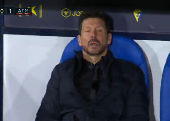 El significativo gesto de Simeone en el gol de Lemar al Cádiz