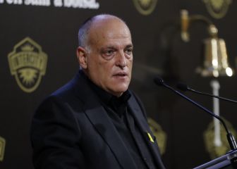 Tebas carga contra la intención de Madrid, Barça y Athletic