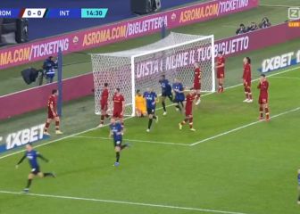 ¡Mourinho no lo cree! El gol olímpico del Inter frente a la Roma