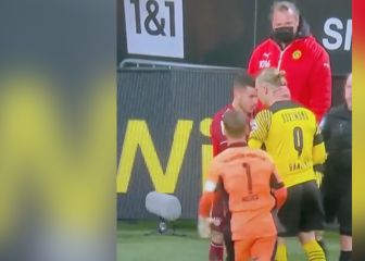 El duelo de Lucas y Haaland en el córner con un tenso cara a cara y un final inesperado