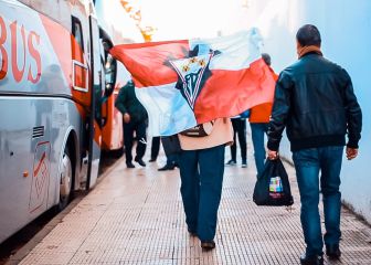 Desplazamiento masivo de la afición del Albacete a Murcia