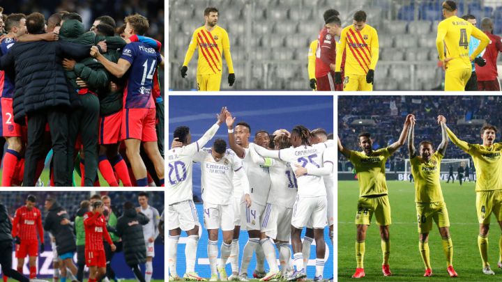 Madrid, Atleti y Villarreal 'pescan' con Barça y Sevilla eliminados