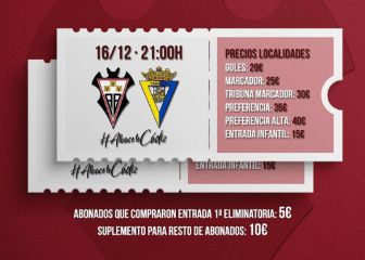 El Albacete comienza a vender las entradas para el partido de Copa ante el Cádiz