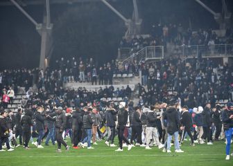 Verguenza en Francia: pelea de hinchas y partido suspendido