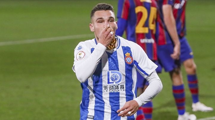 Jutglà, un año y cinco días después de su beso perico ante el Barcelona