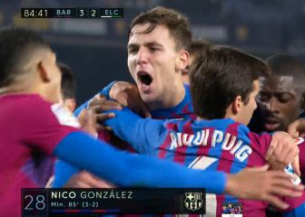 Vean el gol de Nico con suspense que salva al Barça del desastre