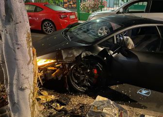 El Lamborghini de Jonathan Viera aparece empotrado de madrugada contra un árbol
