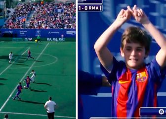 El increíble golazo 'a lo Messi' de Gavi le metió al Real Madrid con solo 12 años