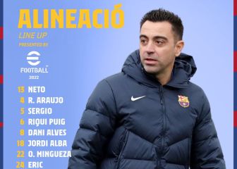 Dani Alves regresa por la puerta grande: titular, en partido trampa