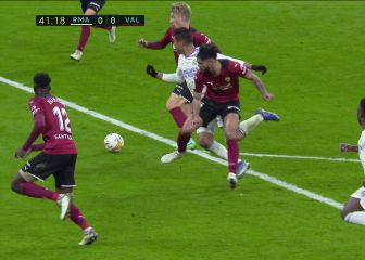 El penalti del 1-0 por el que el Valencia denunció 