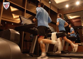 Una tormenta de arena obliga al Athletic a entrenar en interior