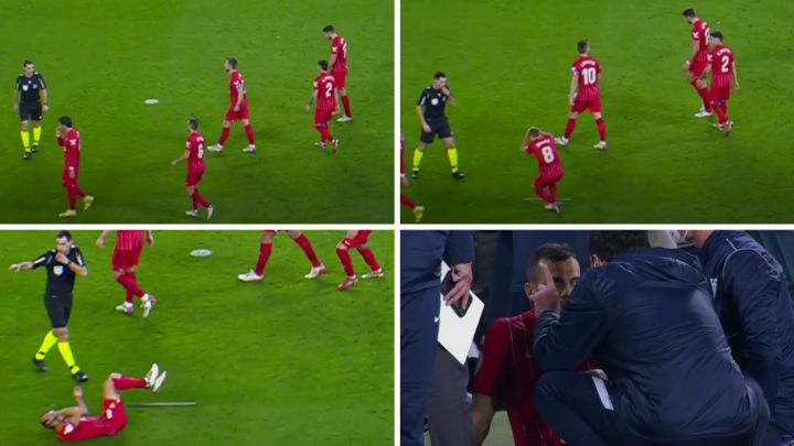 Interrumpido el Betis-Sevilla tras el lanzamiento de una barra