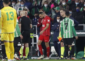 Jordán, de camino al hospital
tras la suspensión del derbi