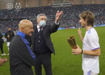La 'bronca' de Ancelotti a Modric después de levantar el MVP