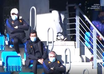 Ancelotti, un espectador más en el derbi del Infantil B