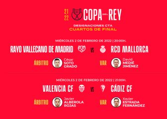 Soto Grado dirigirá el Rayo-Mallorca y Alberola el Valencia-Cádiz