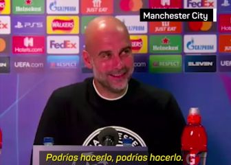 Guardiola entre risas: 