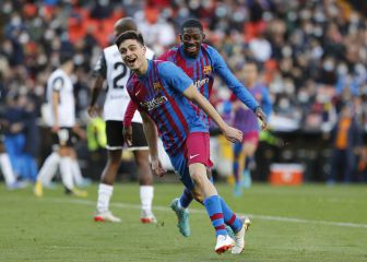 Aprobados y suspensos del Barcelona: festival de Aubameyang y Pedri en Mestalla