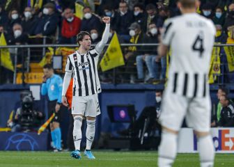 Vlahovic marca uno de los goles más rapidos de la Champions