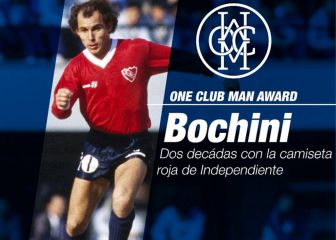 Bochini, premiado por el Athletic con el One Club Man