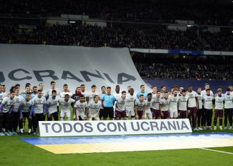 Espectacular apoyo del Bernabéu a Ucrania