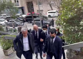 Así llegaron Florentino y Al-Khelaïfi a la comida