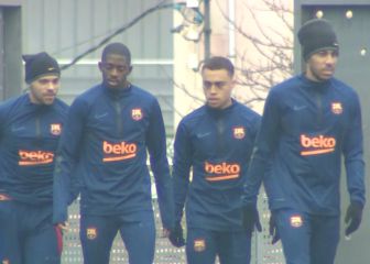 El Barcelona ensaya para Osasuna bajo la lluvia