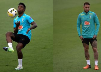 Tite junta a Vinicius y Neymar
