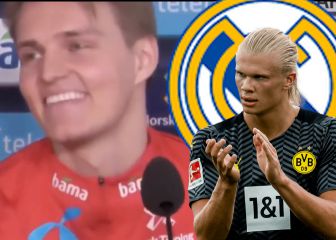 El doble gesto de Odegaard al ser preguntado por Haaland y el Madrid que está dando que hablar
