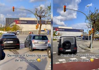 La pillada a Dembélé y a Umtiti de los aficionados a la salida del entrenamiento