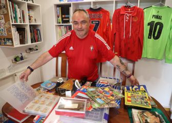 Miki Bermejo, pasión por Osasuna y los cromos