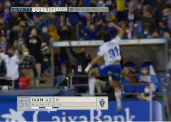 Iván Azón salva al Zaragoza de la catástrofe