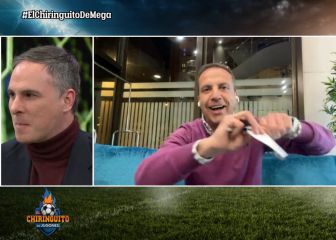 La reacción de Soria en la pausa de publicidad después de ser retratado