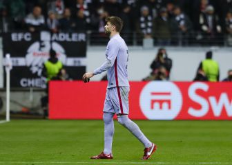Piqué no está descartado para la vuelta contra el Eintracht