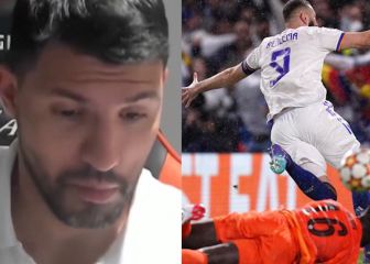 La reacción de Agüero tras ver lo de Benzema: 