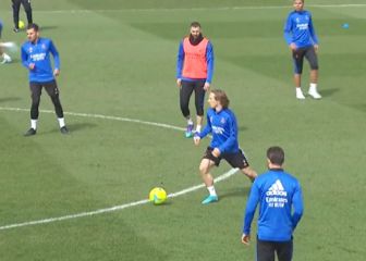 Último entrenamiento antes de recibir en el Bernabéu al Getafe
