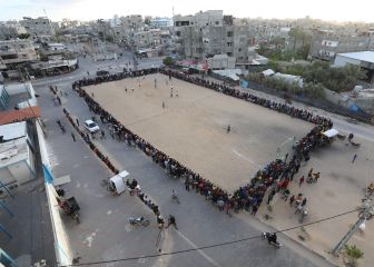 Fútbol en plena calle al sur de Palestina