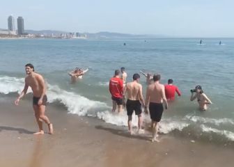 Y después de la fiesta en el Camp Nou hoy llega el baño del Eintracht en La Barceloneta