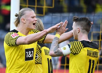 Doblete de Haaland en el festín goleador del Dortmund