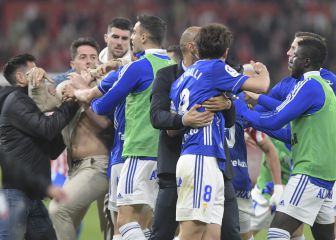 El Oviedo se lleva el derbi y al acabar, se monta en El Molinón