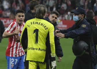 Dos expulsados en el Sporting por agredir a Joan Femenías