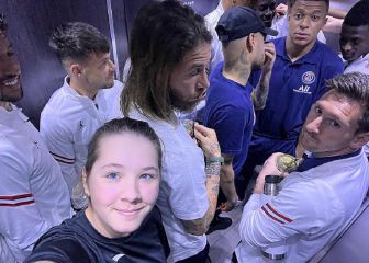 El selfie de una golfista rusa con Messi, Mbappé y Ramos en el ascensor se hace viral