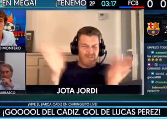 TT al instante: la reacción de Jota Jordi al ver el gol del Cádiz